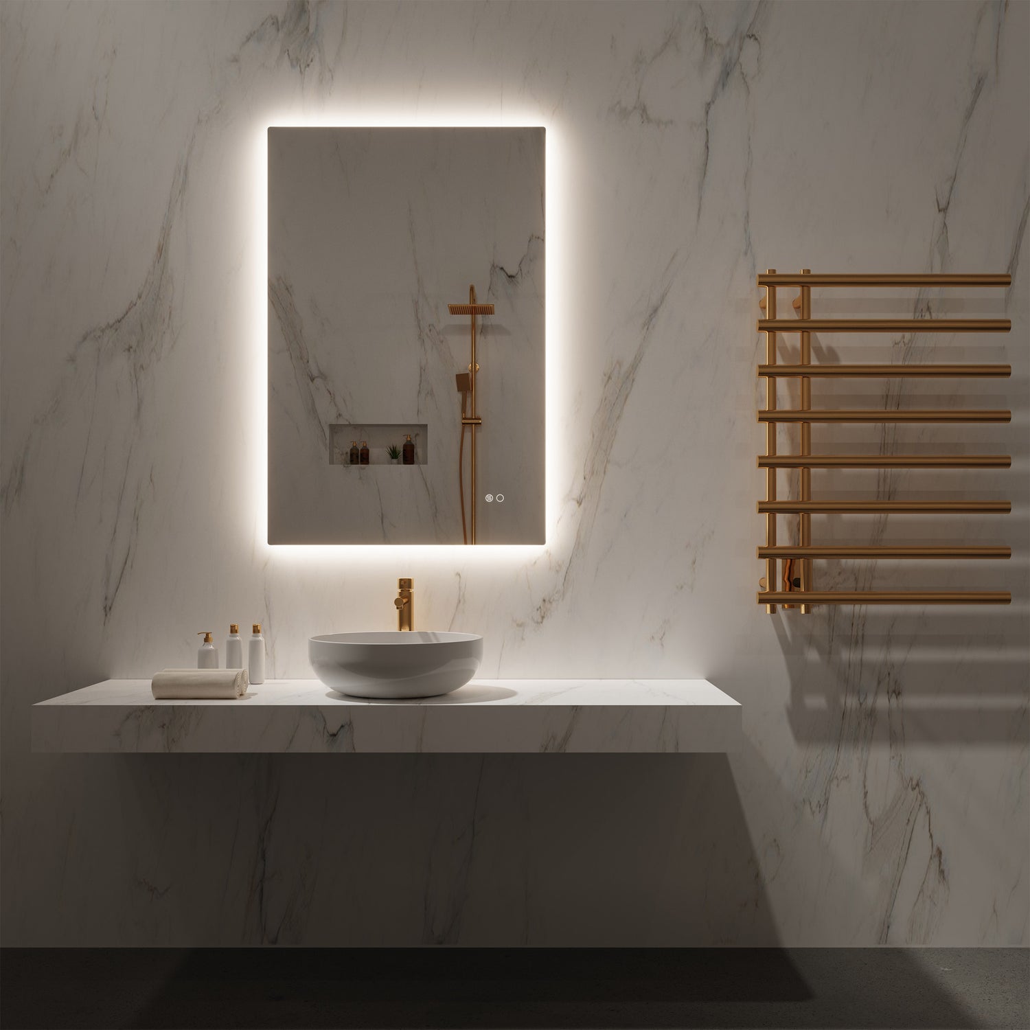 Paris Mirror Kuoni Backlit LED Lighted Mirror