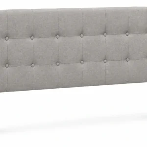 Monarch Specialties Bed, Headboard Only, Queen Size, Bedroom, Upholstered, Linen Look, Grey, Transitional