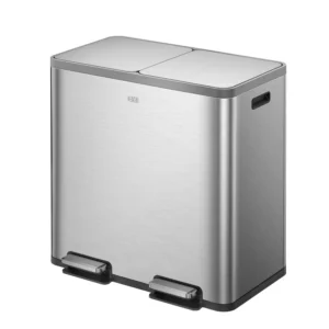 EKO 42L+42L Dual Compartment Stainless Steel Step Can