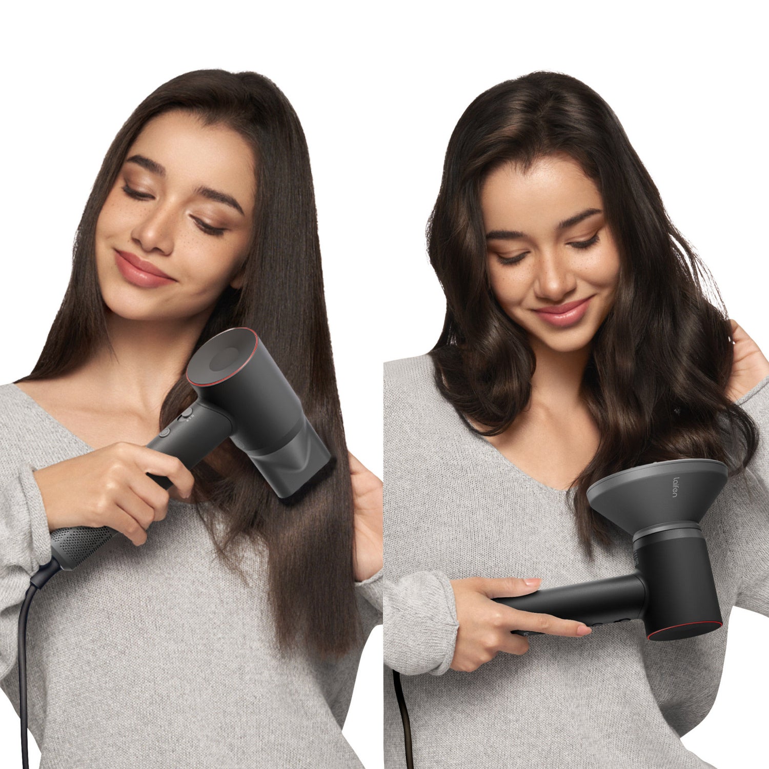 Laifen SE Hair Dryer with 3 Nozzle Attachments and Storage Bag
