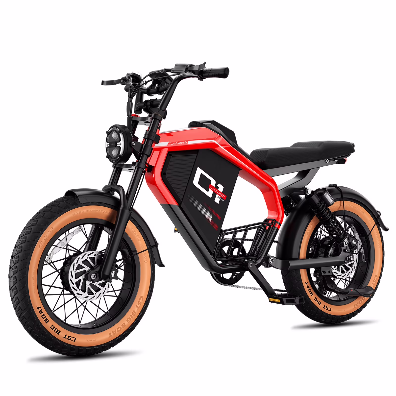 Luckeep M5 Electric Bike for Adults/Teen, 1500W Peak Motor, Max 32MPH, 48V 15AH Battery, Max 60 Miles Electric