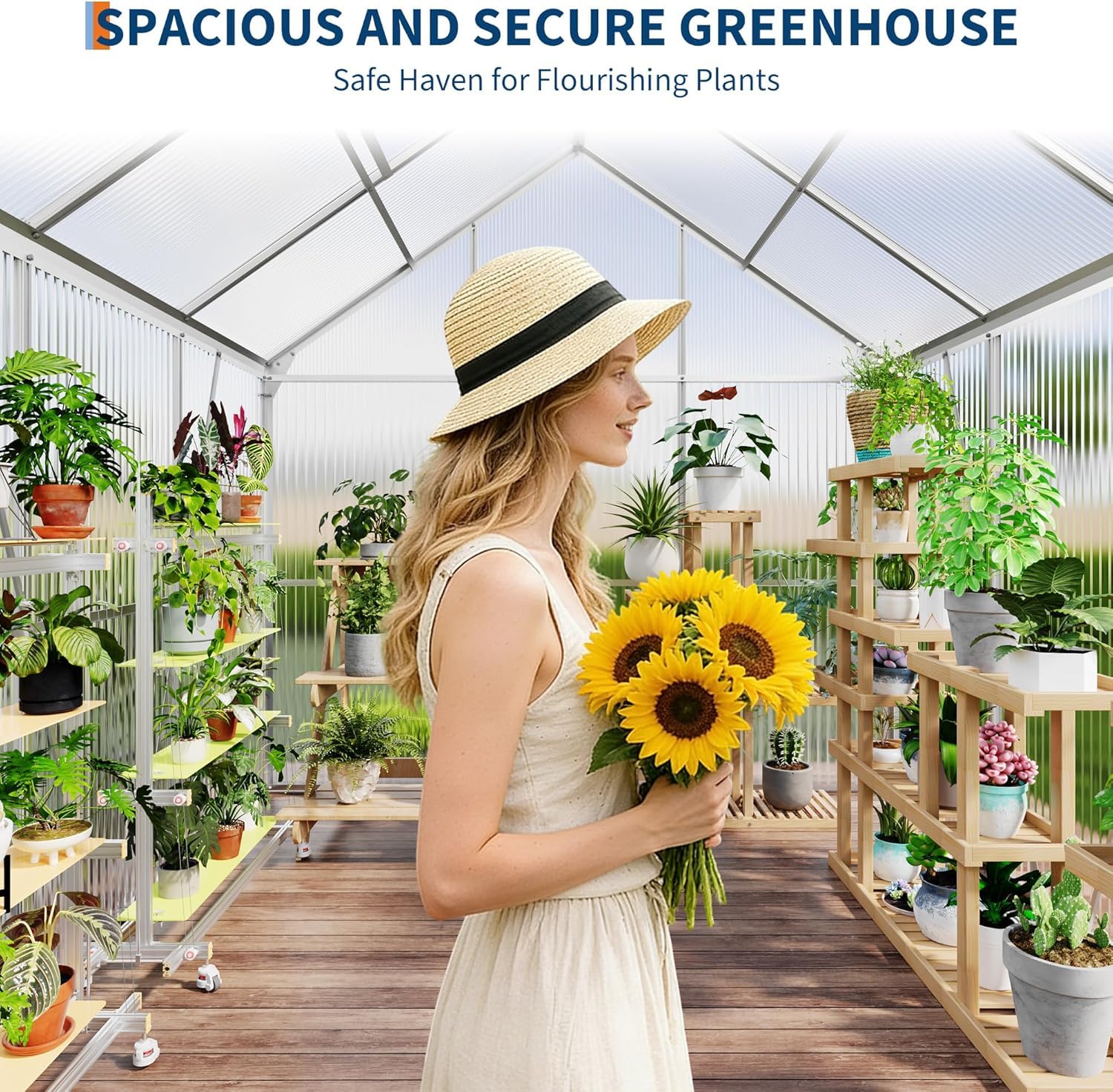 DSstyles Greenhouse Kit for Outdoors 67.32 in x 51.7 in x 76.8 in Shade House Greenhouses, Waterproof