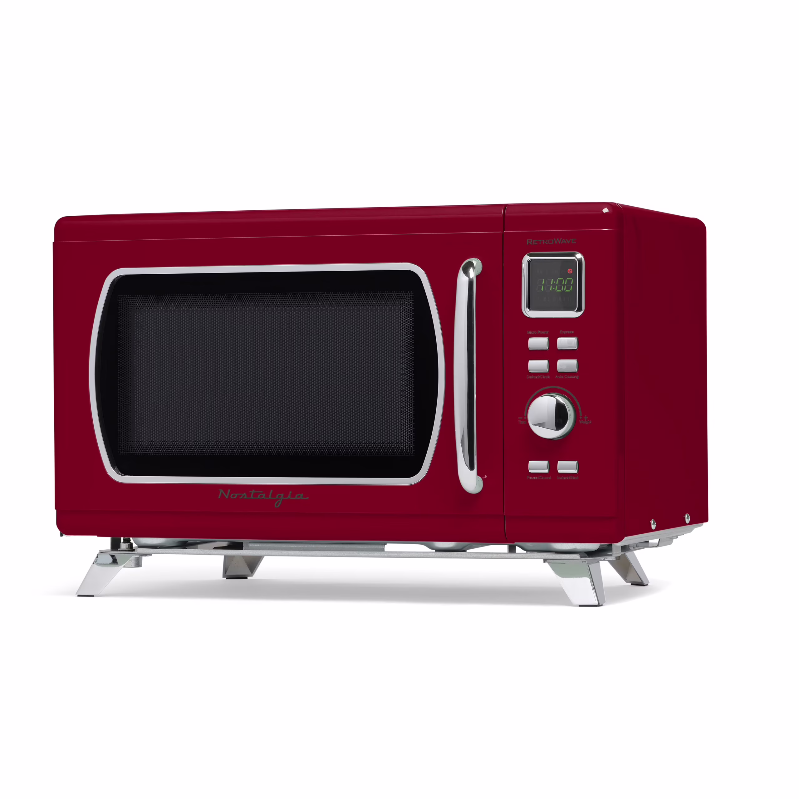 Nostalgia Mid-Century Retro 0.9 Cu. Ft. 900-Watt Microwave Oven, Black